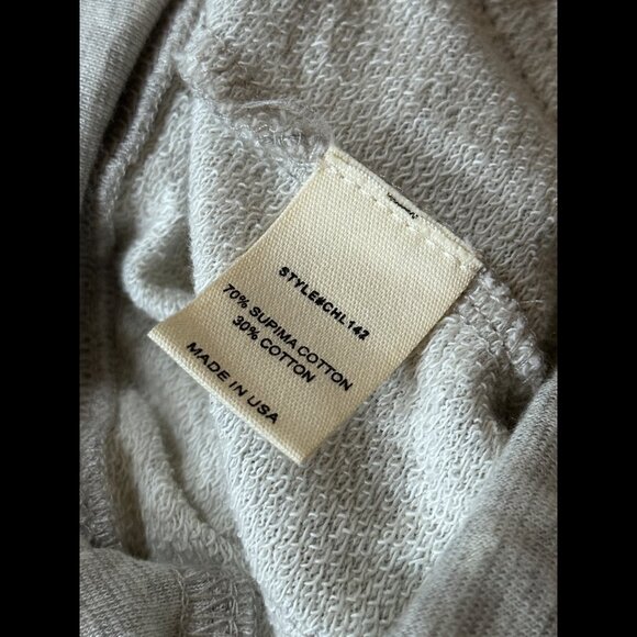 Christina Lehr Sweatpants 1 / S Womens Gray Fleece Pull On Joggers Supima Cotton - Picture 7 of 8